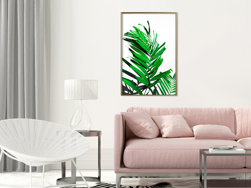 Poster - Emerald Palm  - goud
