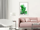 Poster - Emerald Palm  - wit passepartout