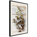 Poster - Decorative Twigs  - zwart passepartout