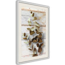 Poster - Decorative Twigs  - wit passepartout