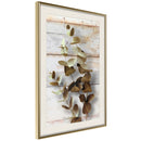 Poster - Decorative Twigs  - goud passepartout