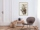 Poster - Decorative Twigs  - goud passepartout