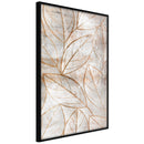 Poster - Copper Leaves  - zwart