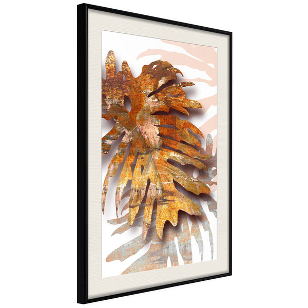 Poster - September Leaves  - zwart passepartout