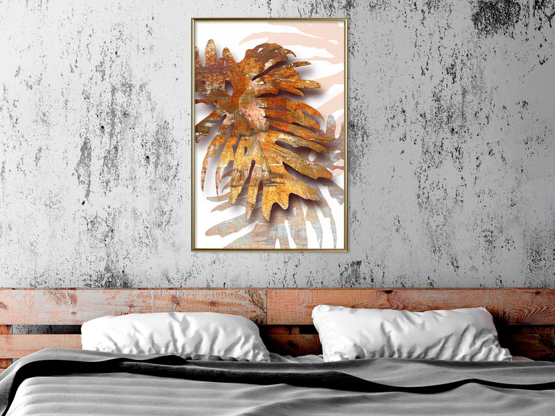 Poster - September Leaves  - goud