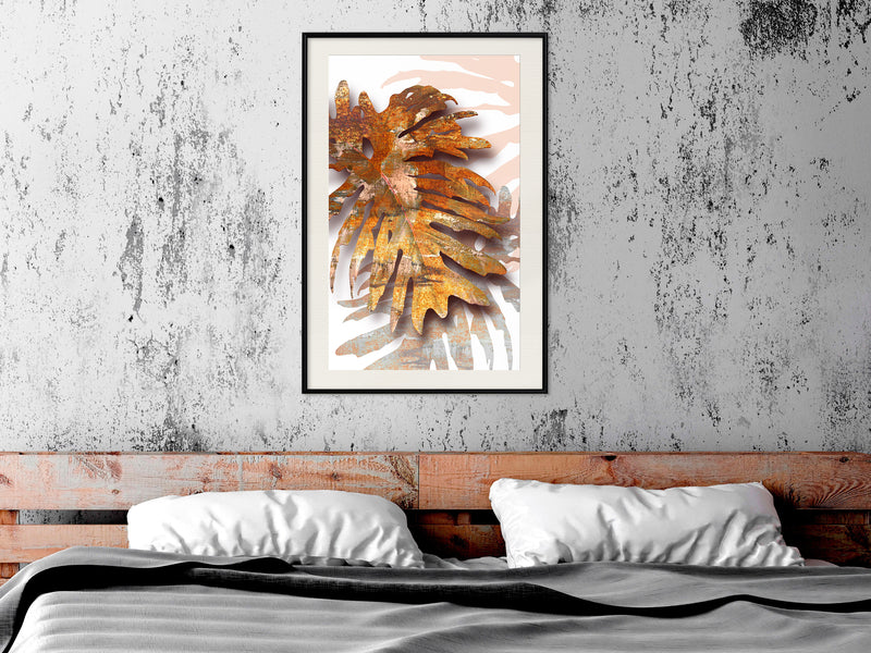 Poster - September Leaves  - zwart passepartout