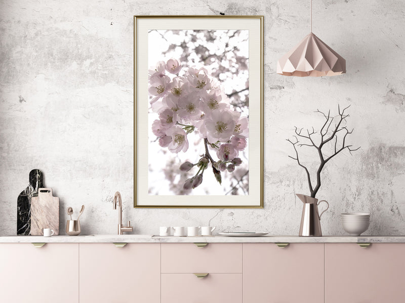 Poster - Spring Visit  - goud passepartout