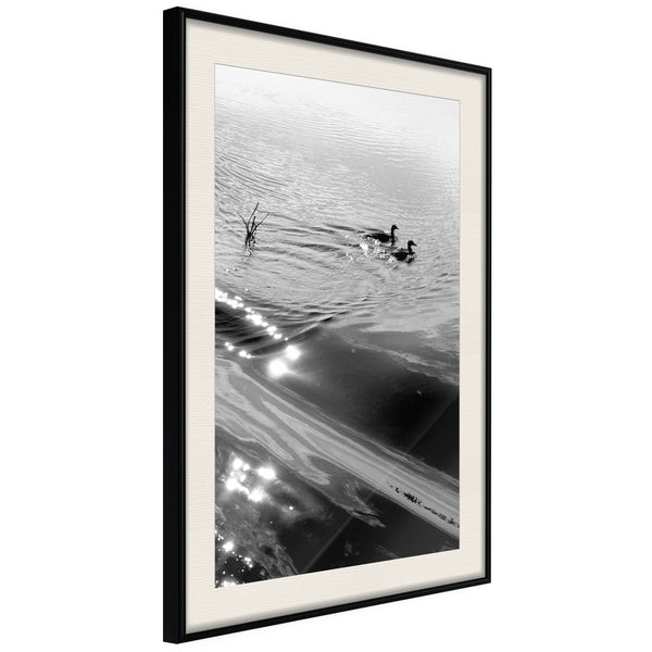 Poster - Texture of Water  - zwart passepartout
