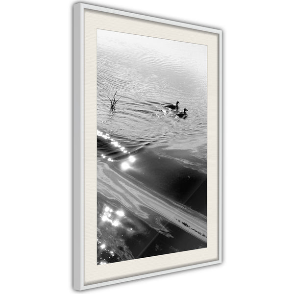 Poster - Texture of Water  - wit passepartout
