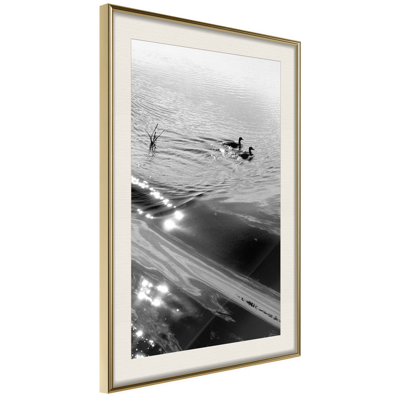 Poster - Texture of Water  - goud passepartout