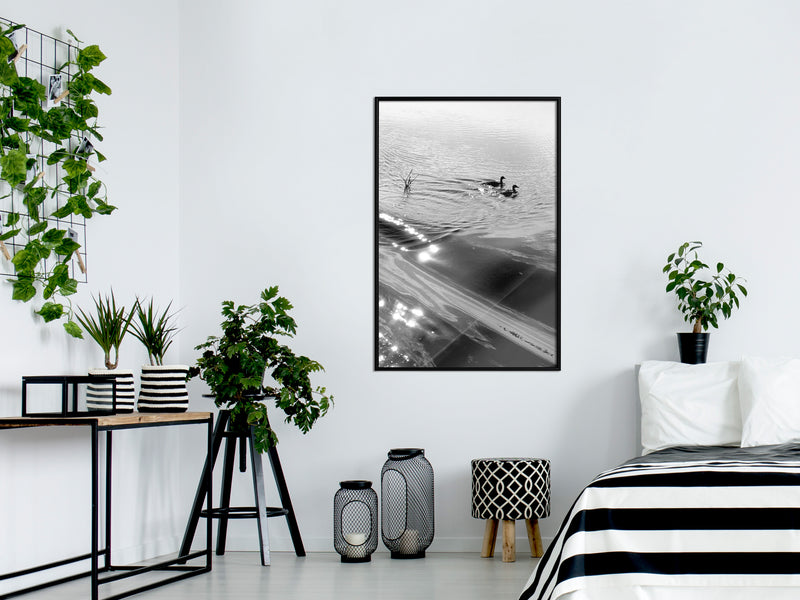 Poster - Texture of Water  - zwart