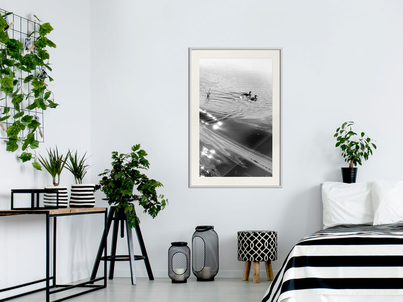 Poster - Texture of Water  - wit passepartout