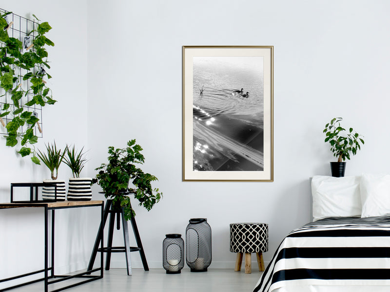 Poster - Texture of Water  - goud passepartout