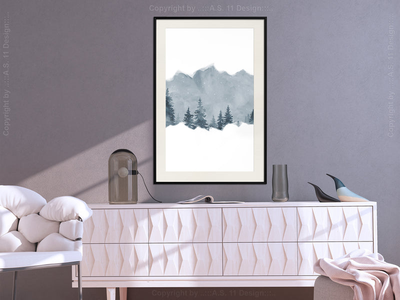 Poster - Taiga  - zwart passepartout