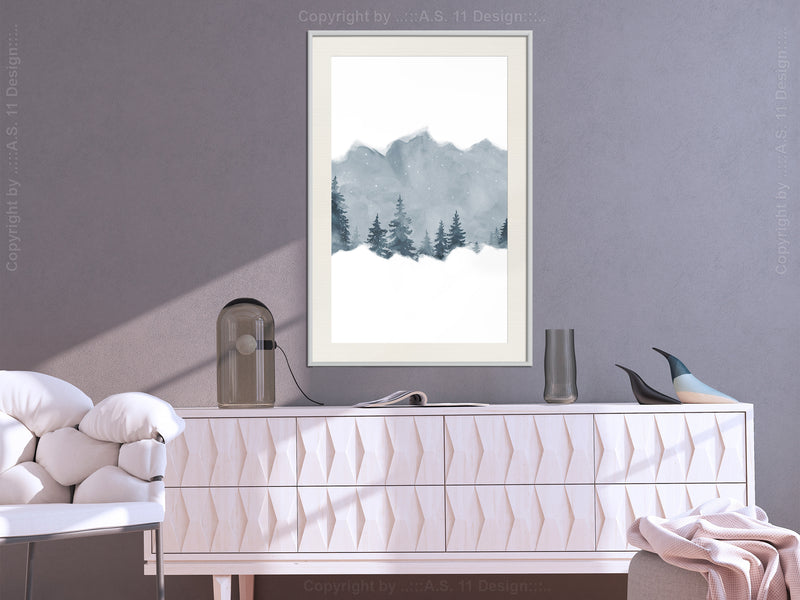 Poster - Taiga  - wit passepartout