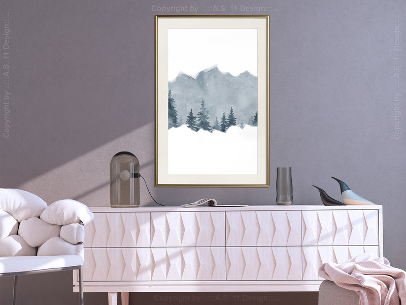 Poster - Taiga  - goud passepartout