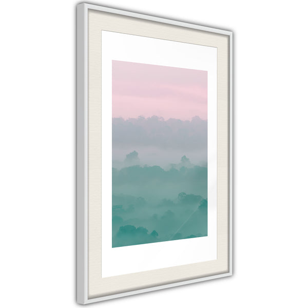 Poster - Morning Fog  - wit passepartout
