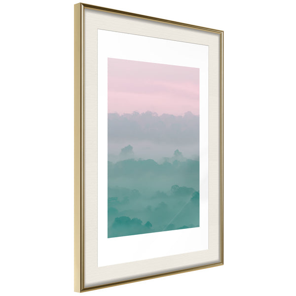Poster - Morning Fog  - goud passepartout