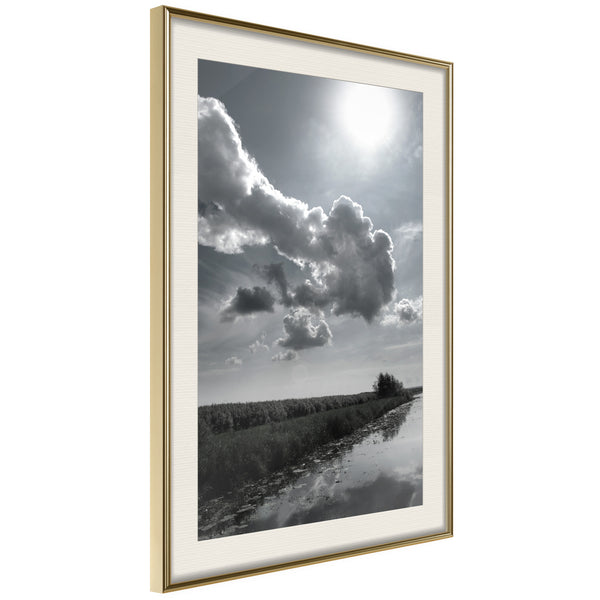 Poster - Scorching Day  - goud passepartout
