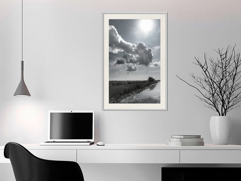 Poster - Scorching Day  - wit passepartout