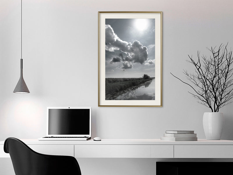 Poster - Scorching Day  - goud passepartout