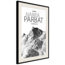 Poster - Peaks of the World: Nanga Parbat  - zwart passepartout