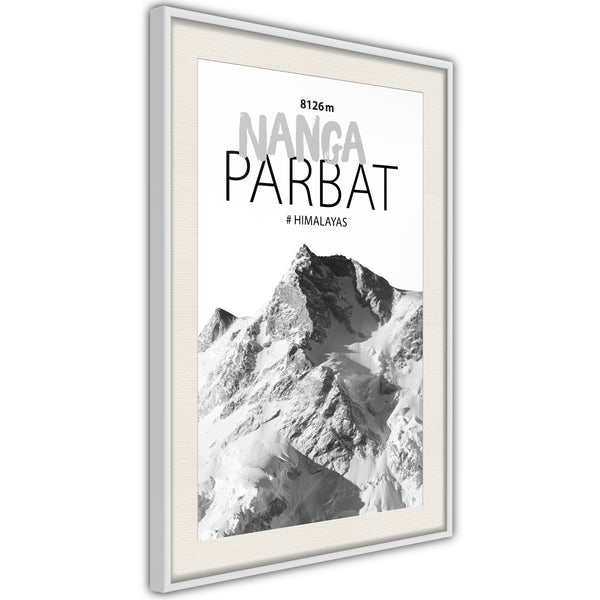 Poster - Peaks of the World: Nanga Parbat  - wit passepartout