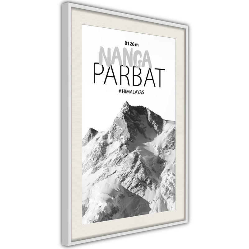 Poster - Peaks of the World: Nanga Parbat  - wit passepartout