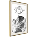 Poster - Peaks of the World: Nanga Parbat  - goud passepartout