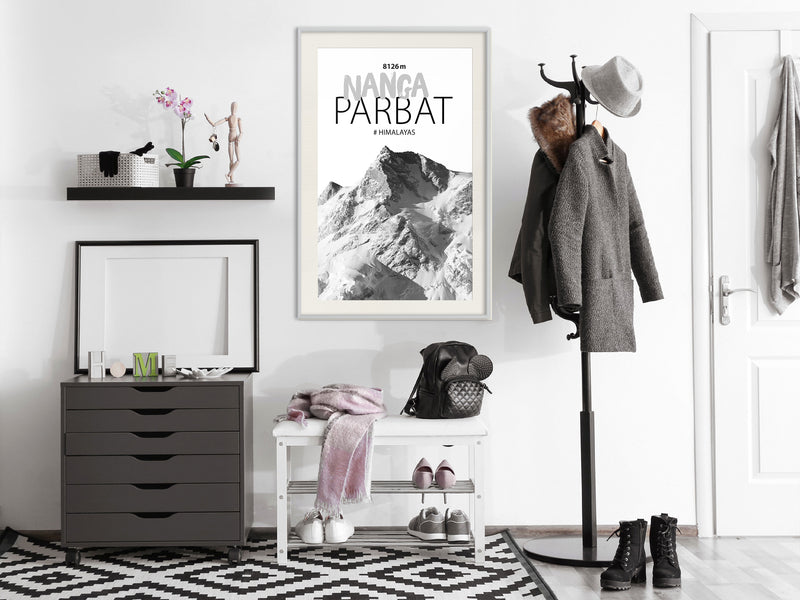 Poster - Peaks of the World: Nanga Parbat  - wit passepartout