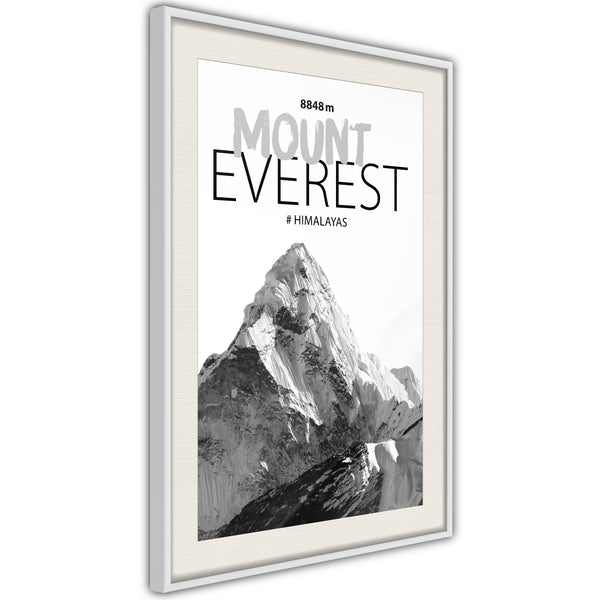 Poster - Peaks of the World: Mount Everest  - wit passepartout