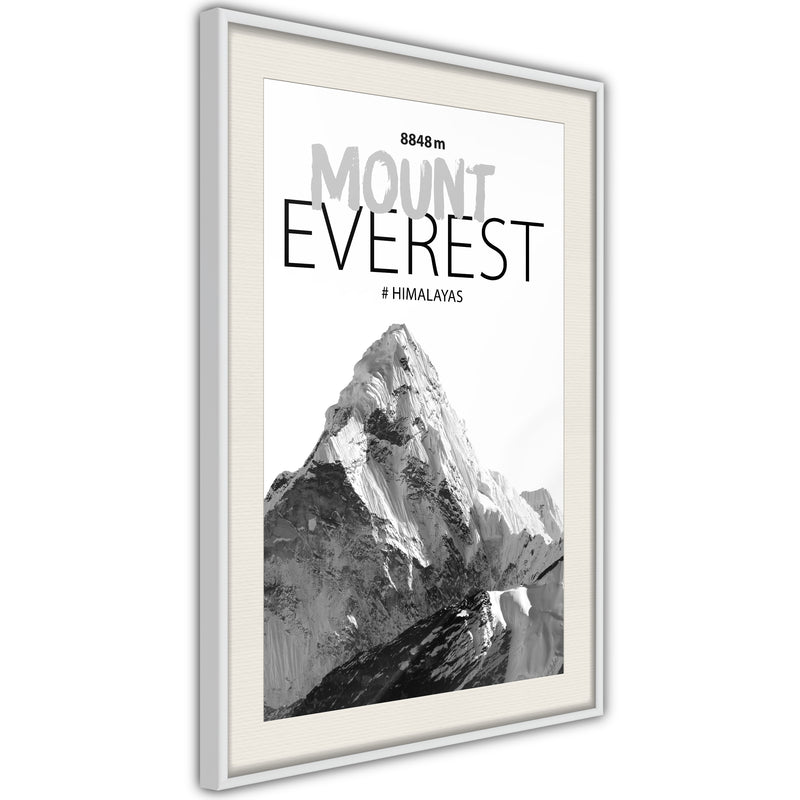 Poster - Peaks of the World: Mount Everest  - wit passepartout