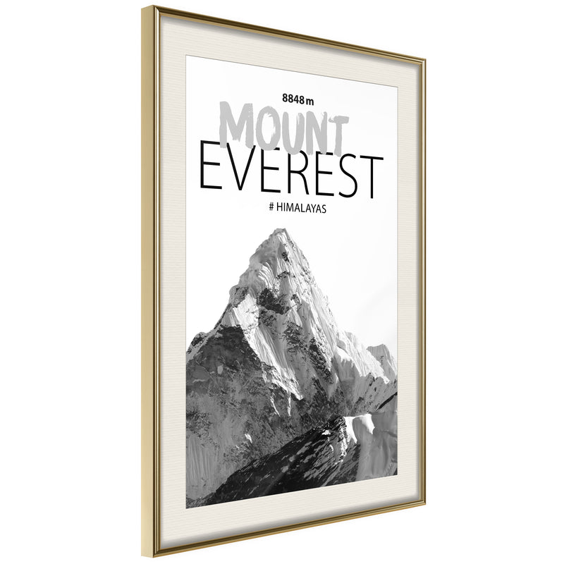Poster - Peaks of the World: Mount Everest  - goud passepartout