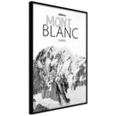 Poster - Peaks of the World: Mont Blanc  - zwart