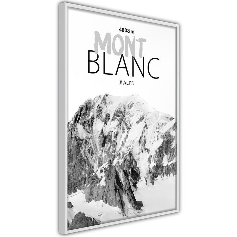 Poster - Peaks of the World: Mont Blanc  - wit