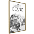 Poster - Peaks of the World: Mont Blanc  - goud