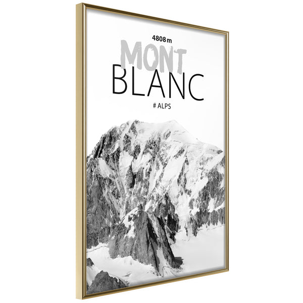 Poster - Peaks of the World: Mont Blanc  - goud