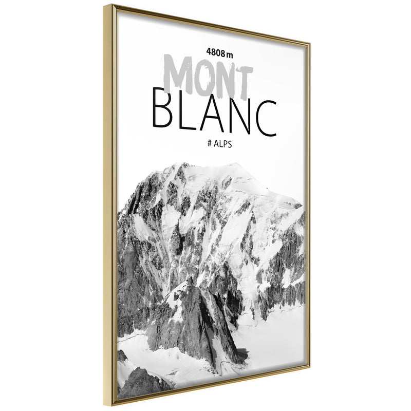 Poster - Peaks of the World: Mont Blanc  - goud
