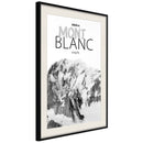Poster - Peaks of the World: Mont Blanc  - zwart passepartout