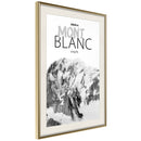 Poster - Peaks of the World: Mont Blanc  - goud passepartout