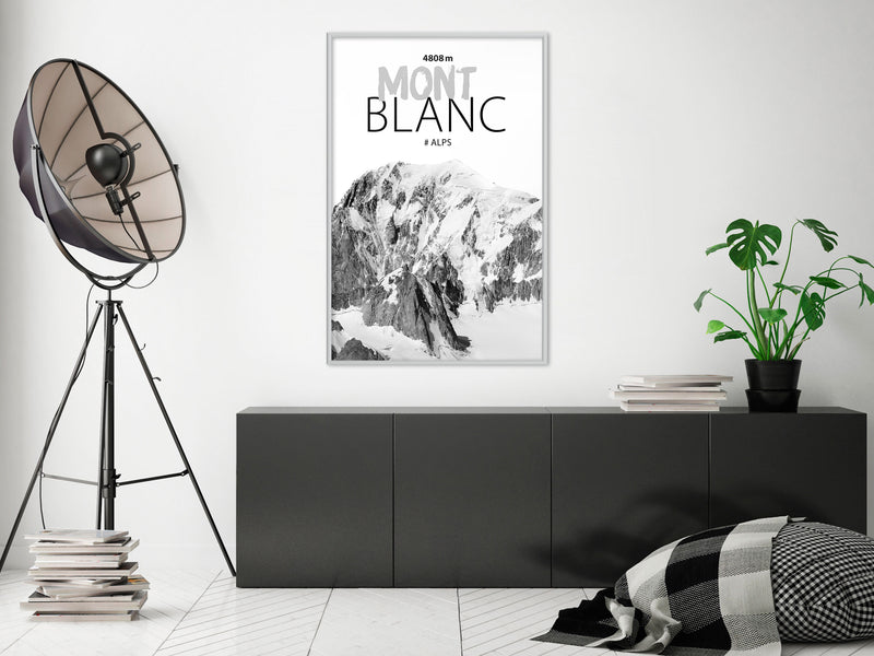 Poster - Peaks of the World: Mont Blanc  - wit
