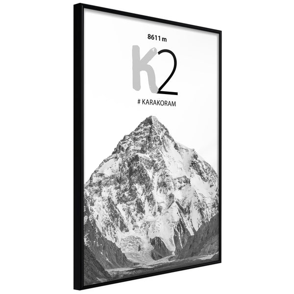 Poster - Peaks of the World: K2  - zwart