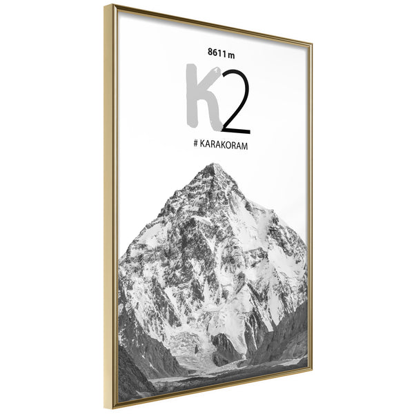 Poster - Peaks of the World: K2  - goud