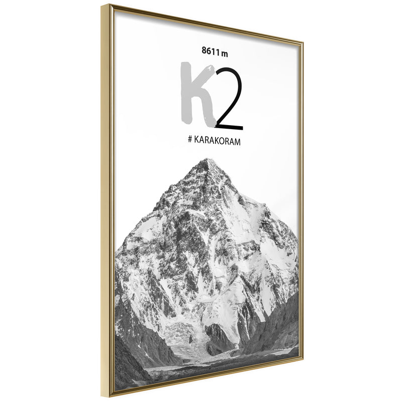Poster - Peaks of the World: K2  - goud