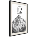 Poster - Peaks of the World: K2  - zwart passepartout