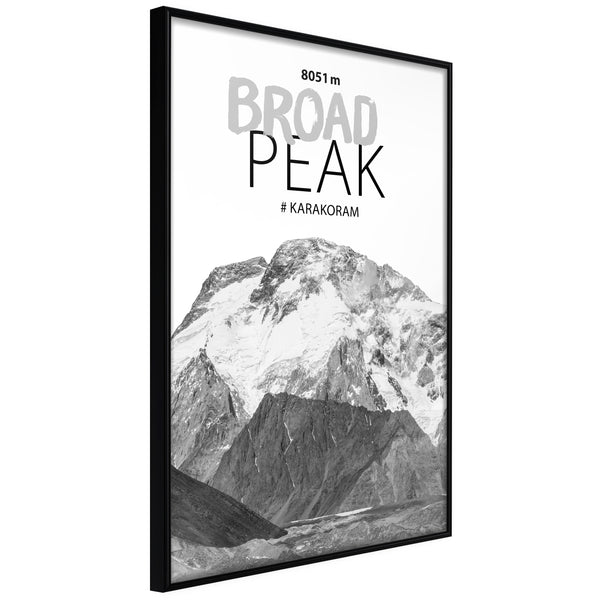Poster - Peaks of the World: Broad Peak  - zwart