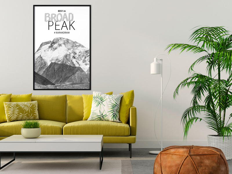 Poster - Peaks of the World: Broad Peak  - zwart