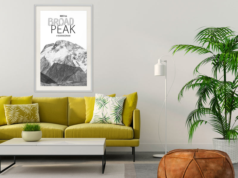 Poster - Peaks of the World: Broad Peak  - wit passepartout
