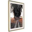 Poster - Field Path  - goud passepartout