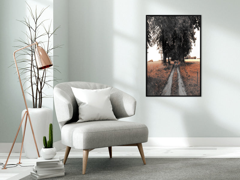 Poster - Field Path  - zwart